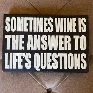 FREE WITH PURCHASE ADD TO BUNDLE Small wine sign • rustic